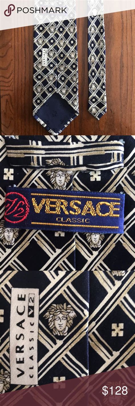 versace tie logo